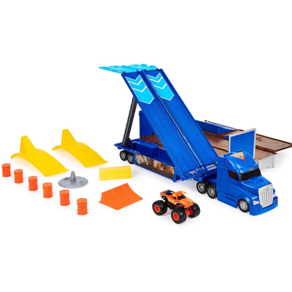Monster Jam, Official 2-in-1 Transforming Hauler Playset